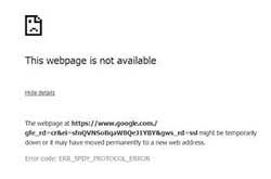 google  chrome browser error